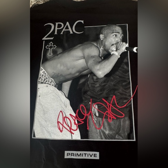 Primitive x 2Pac Tupac T Shirt Mens Size m Black Rap Street Wear Hip Hop - Picture 5 of 6